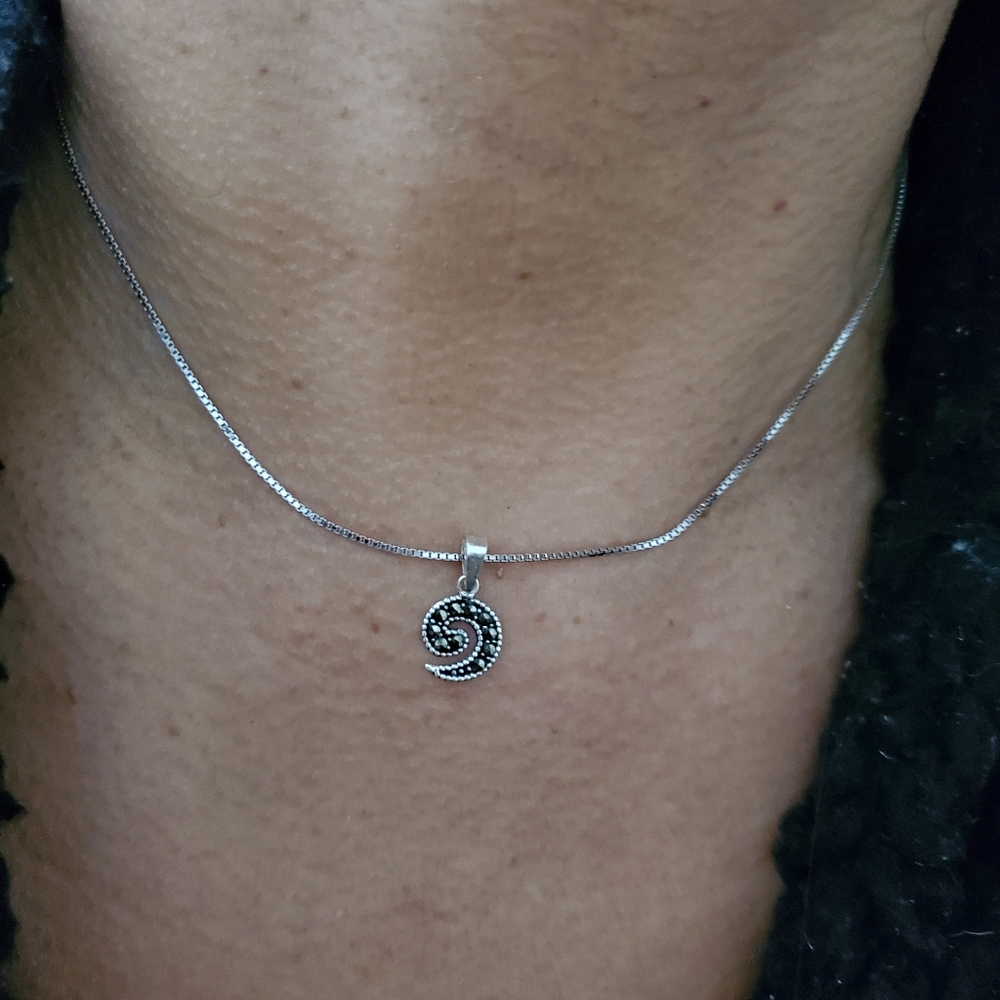 Tiny marcasite pendant